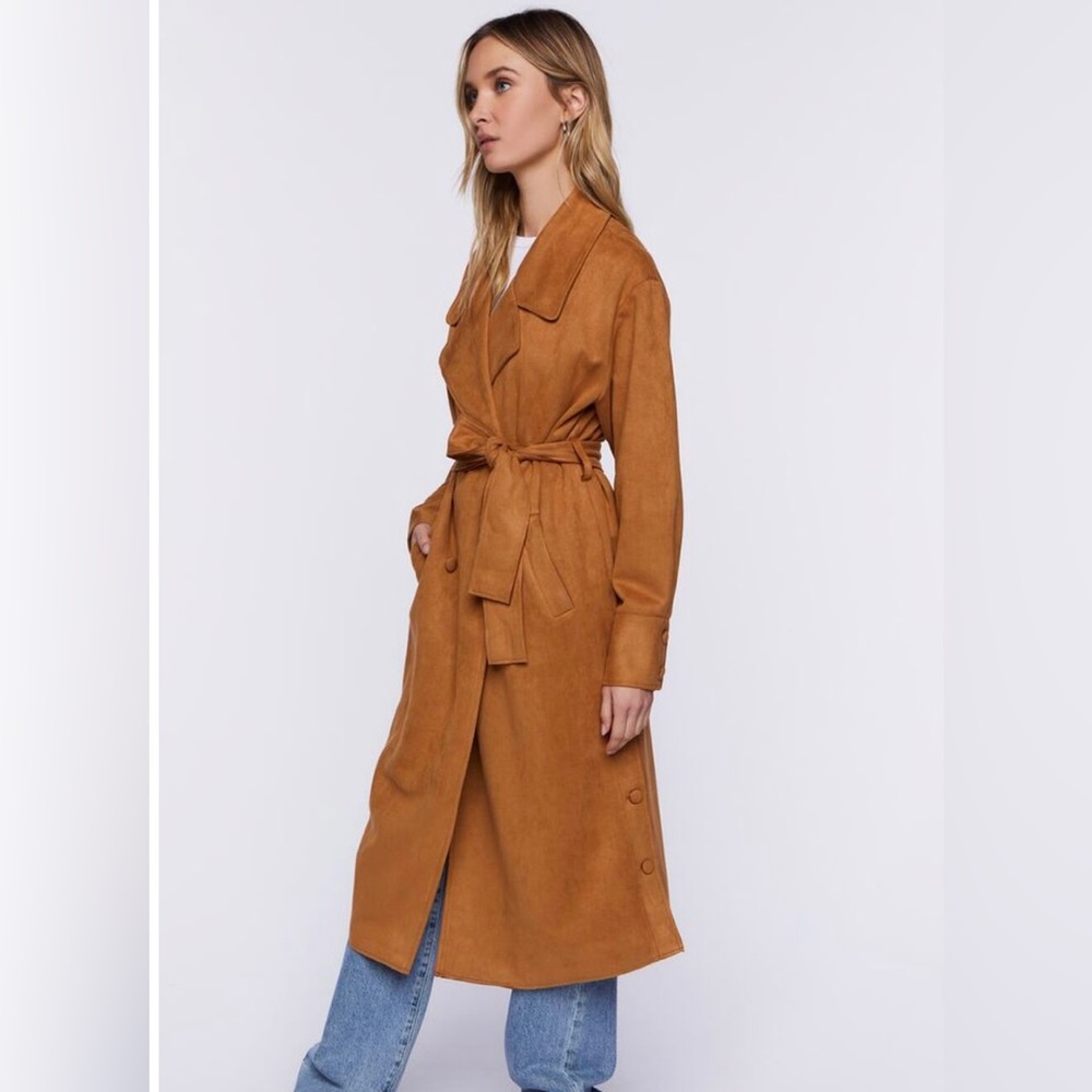 AMARYLLIS Faux Suede Trench - Picture 10 of 10